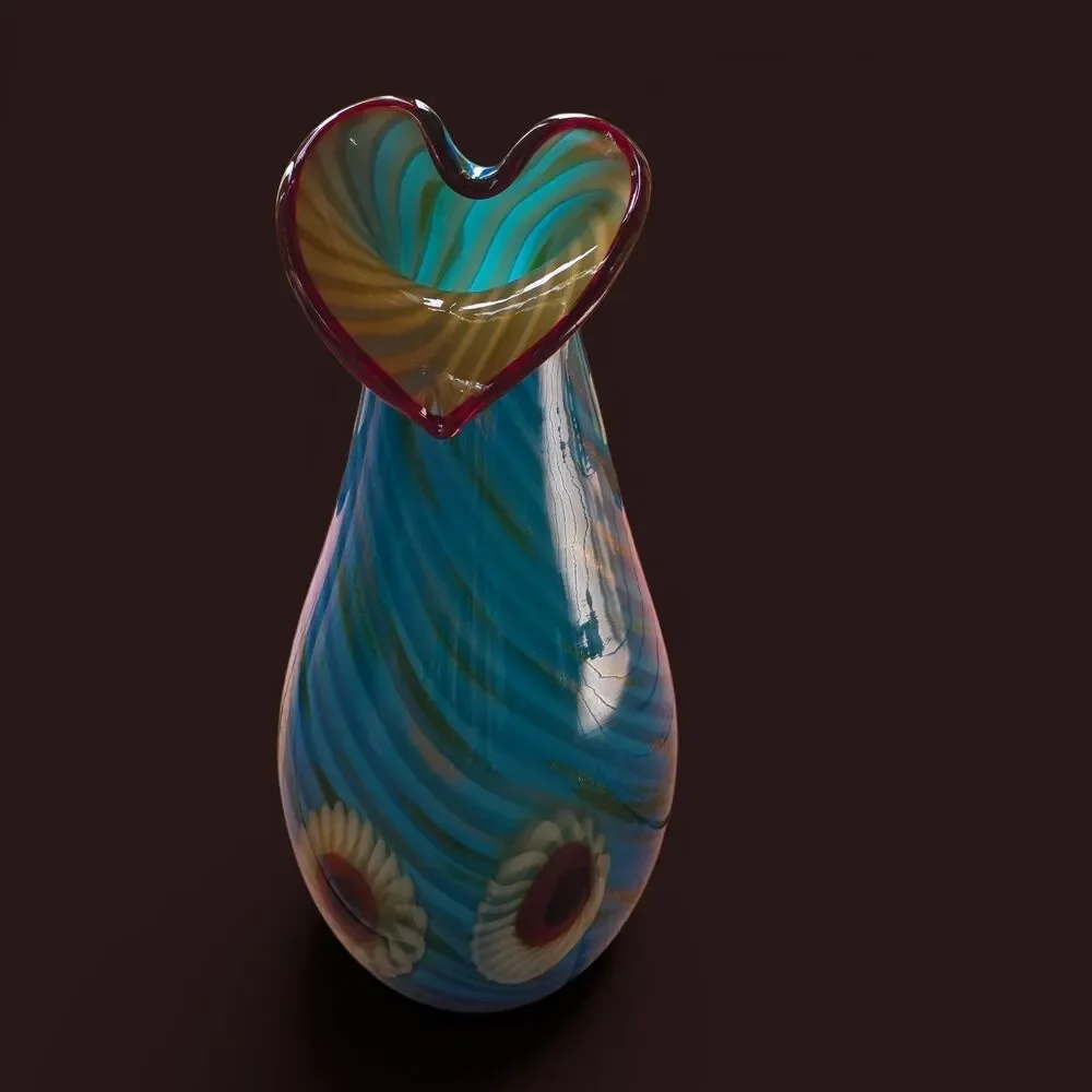 Murano Art Glass Vase 18.75